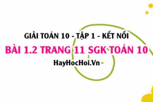 Giải bài 1.2 trang 11 Toán 10 Tập 1 SGK Kết nối tri thức
